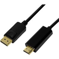 LOGILINK DisplayPort-Kabel CV01127 DP zu HDMI 4K 30Hz schwarz 2m