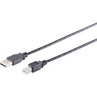 S-IMPULS USB-A Adapterkabel USB-B 2.0 schwarz 3m