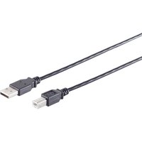 S-IMPULS USB-A Adapterkabel USB-B 2.0 schwarz 1