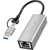 LOGILINK Netzwerkadapter UA0422 USB-A/-C 2